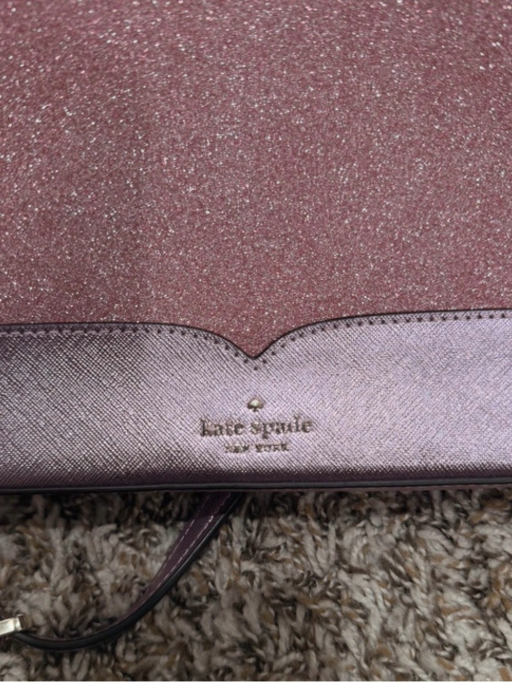 kate spade pink glitter and metallic pink crossbody bag - Picture 2 of 3